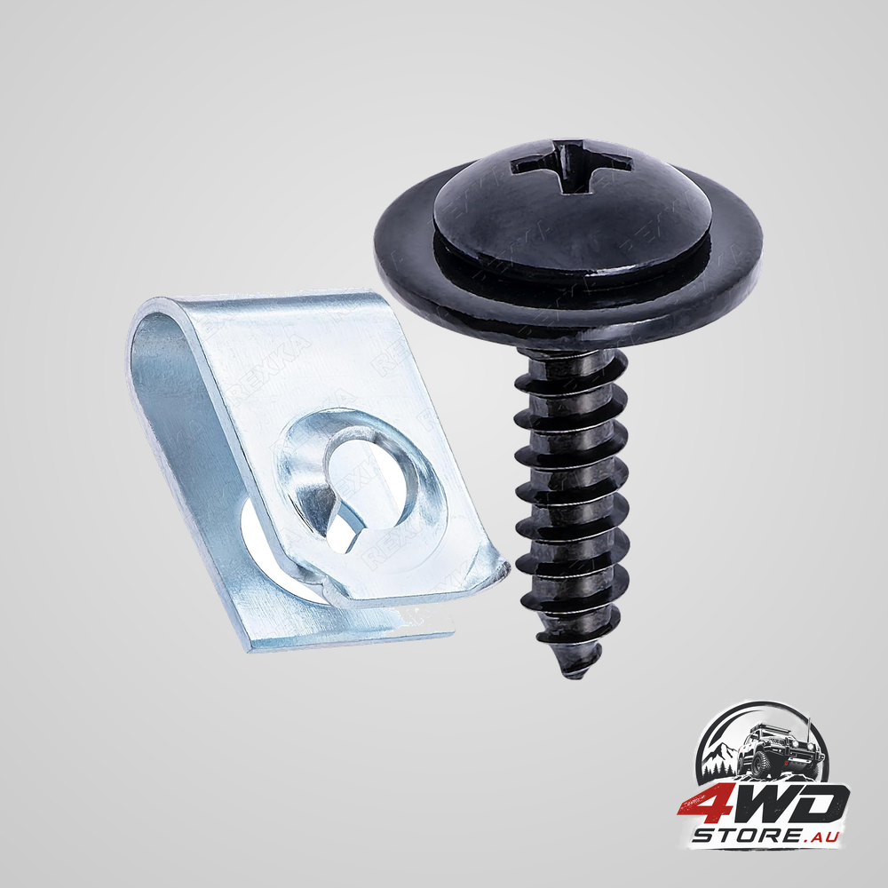 Rexka 15 set fender liner splash shield screw and U nut kit for Honda and Acura