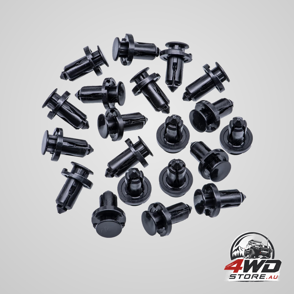 Rexka 20 piece splash shield push-type clips 01553-09241 for Nissan and Subaru