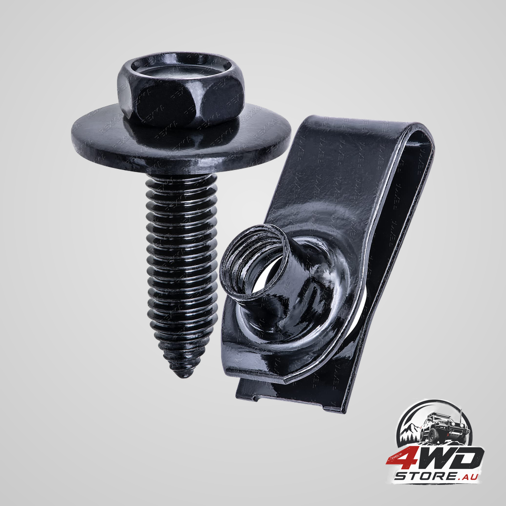 Rexka 15 set M8-1.25 U nuts and body bolt screw kits for GM, Ford and Chevy