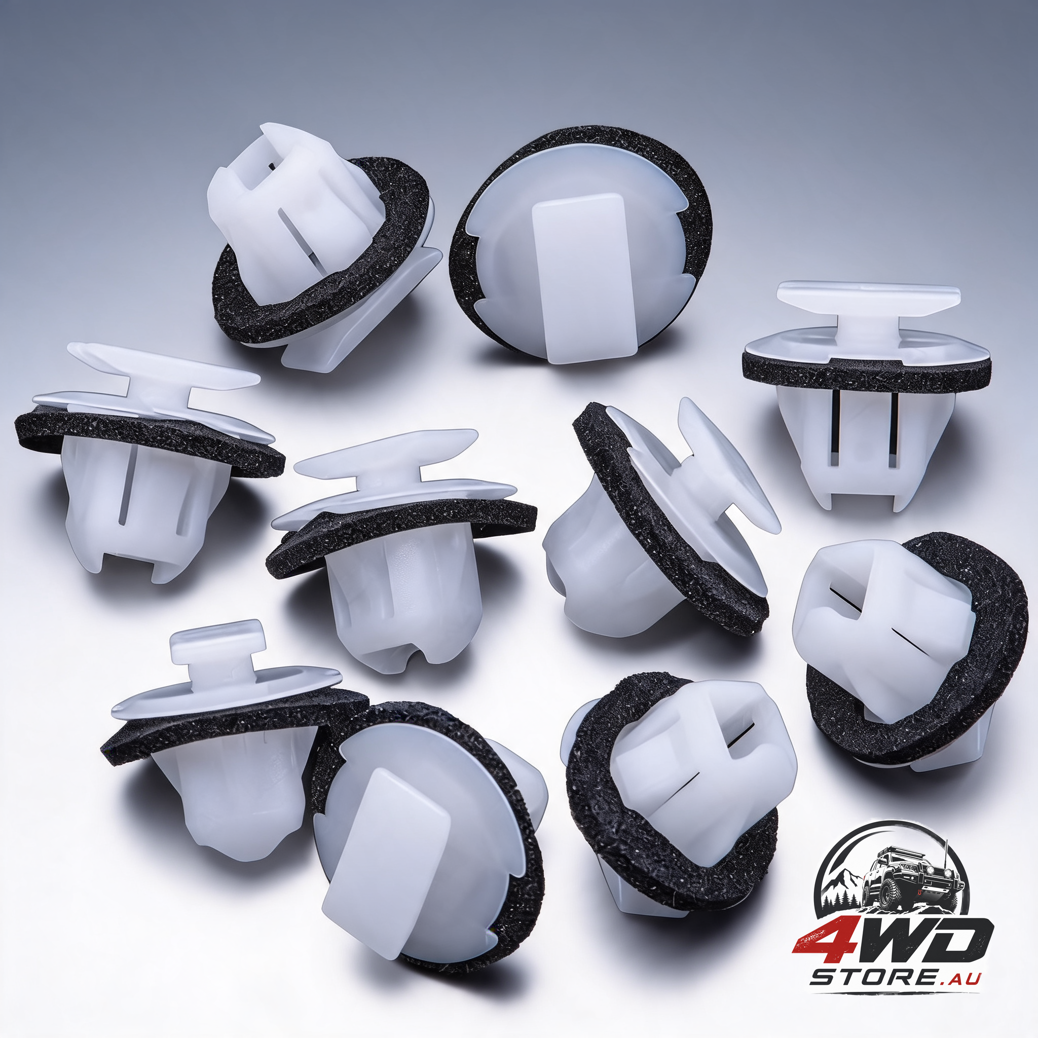 Rexka 10 piece wheel arch fender flare moulding clips 76882-JG10A for Nissan