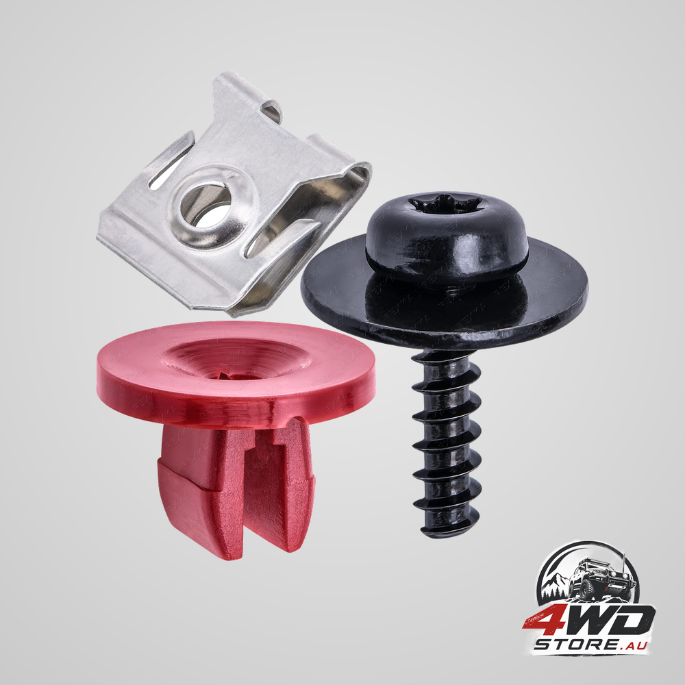 Rexka 10 set T30 engine splash shield screw bolt nut clip kit for Ford