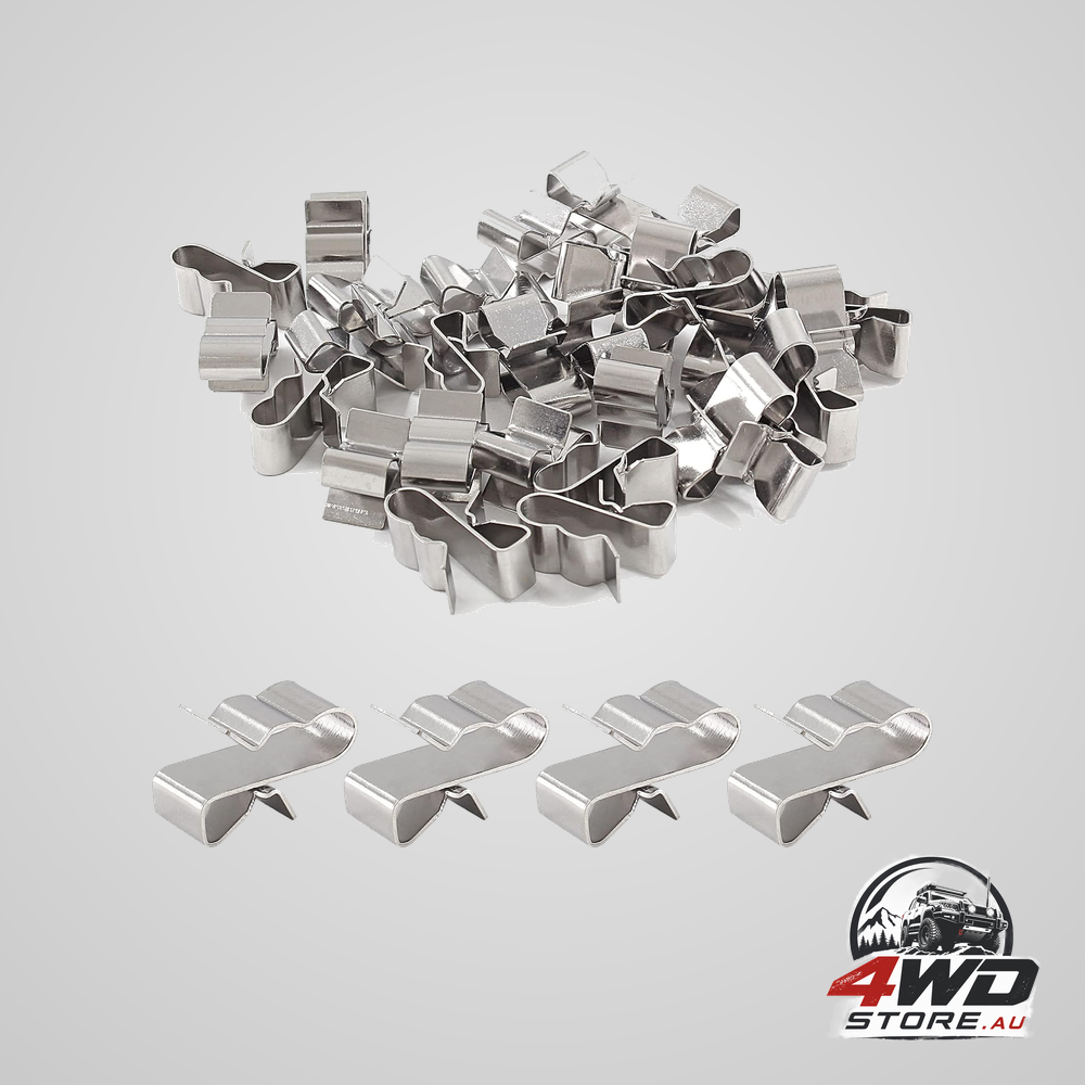 Biaungdo 30 piece stainless steel trailer frame wire clips 22.5 mm for PV and boat cable