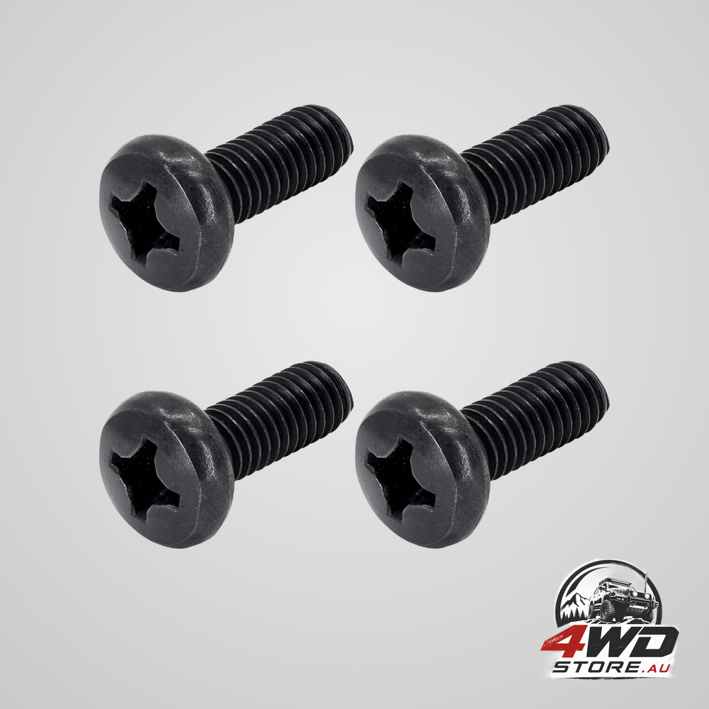 Black licence plate screws for Lexus, Toyota and Honda, stainless steel, pack of 4