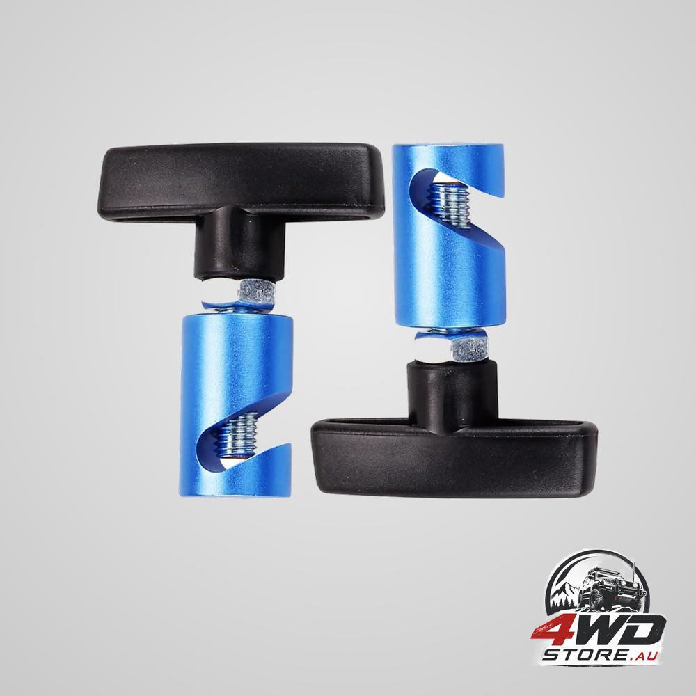 Lift support clamp hood strut stay holder for tailgates and trunks, blue, pack of 2