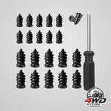 Tyre repair nails kit with 2 sizes, screw-in plugs, box and screwdriver, 10 sets