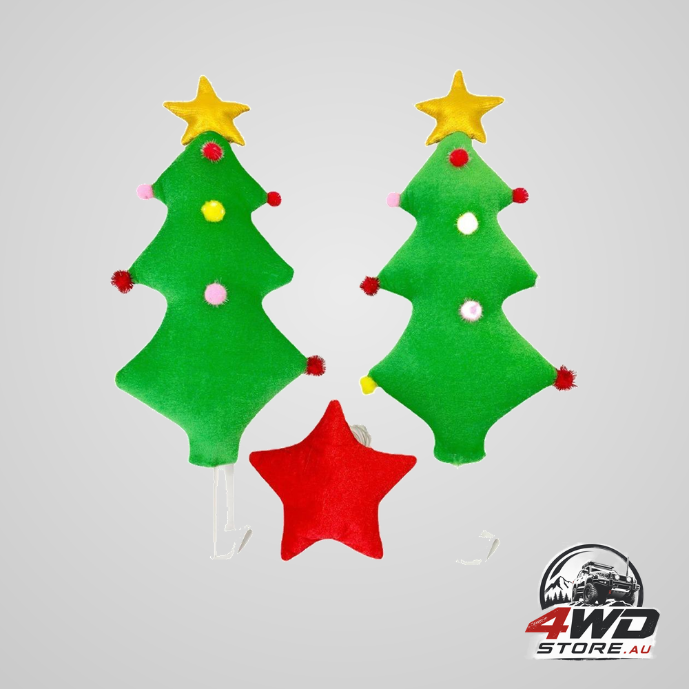 Christmas tree car decoration kit with vehicle window ornaments for festive styling
