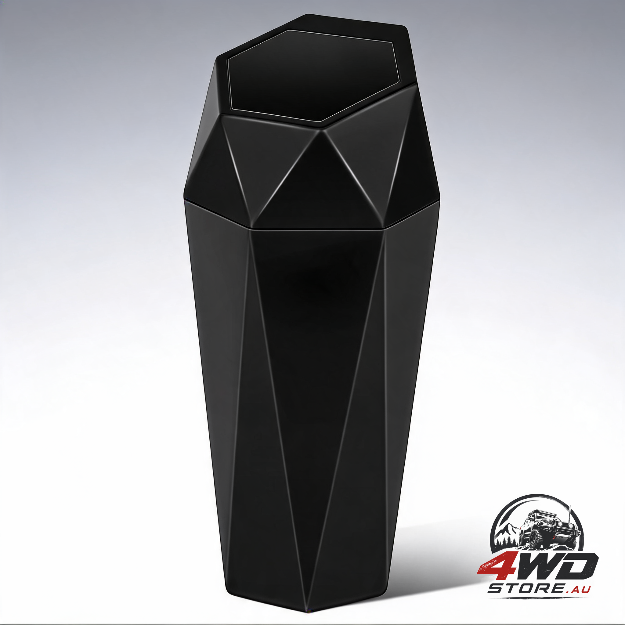 Push-top car trash can, compact 600mL auto-close bin for cup holder, waterproof and leakproof
