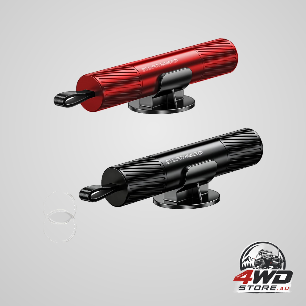 2-pack car emergency safety hammer with window breaker and seatbelt cutter, tungsten steel tip
