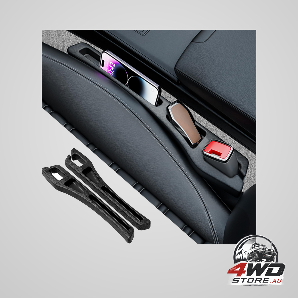 2-pack car seat gap plugs, dual-function gap filler and storage organiser, flexible EVA