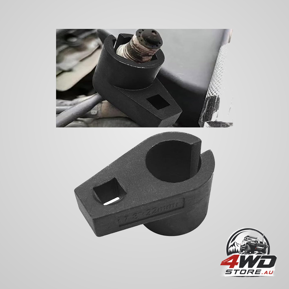 Car offset oxygen sensor socket, 3/8 inch drive, 7/8 inch 22mm with side wire gate