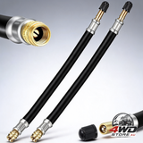 2 pcs 8.25 inch tyre valve stem extension, flexible brass air inflation hose adapter