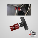 Car lift support clamp, 2-in-1 hood strut and spark plug caliper prop rod holder, red