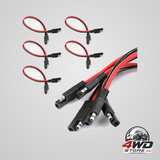 5 pcs 10 gauge 2-pin quick disconnect wire harness, 12 inch SAE bullet connector cable