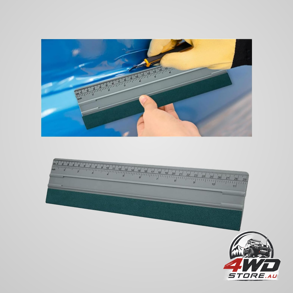 12 inch vinyl wrap squeegee with 15cm ruler and suede felt edge for window tint and film