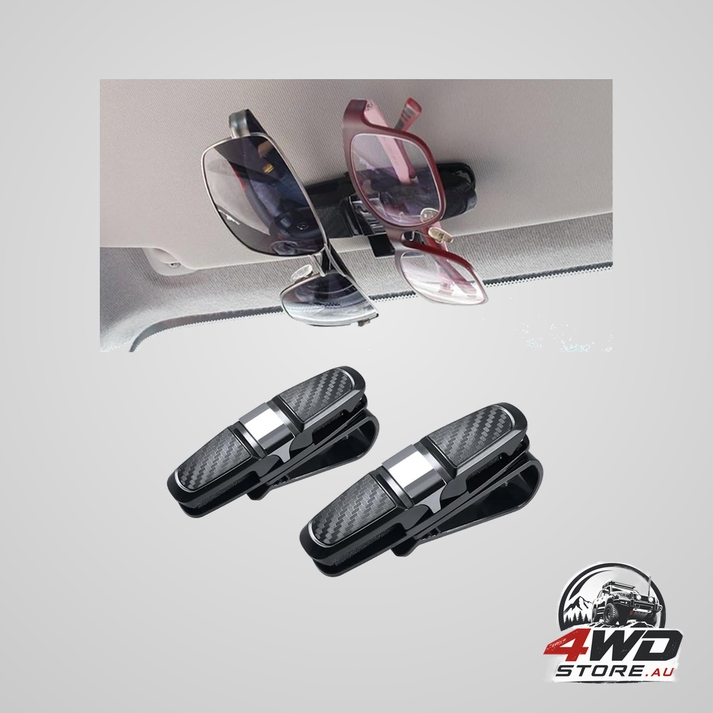 2 pcs car sun visor glasses holder clips with ticket card slot, 180 degree rotational