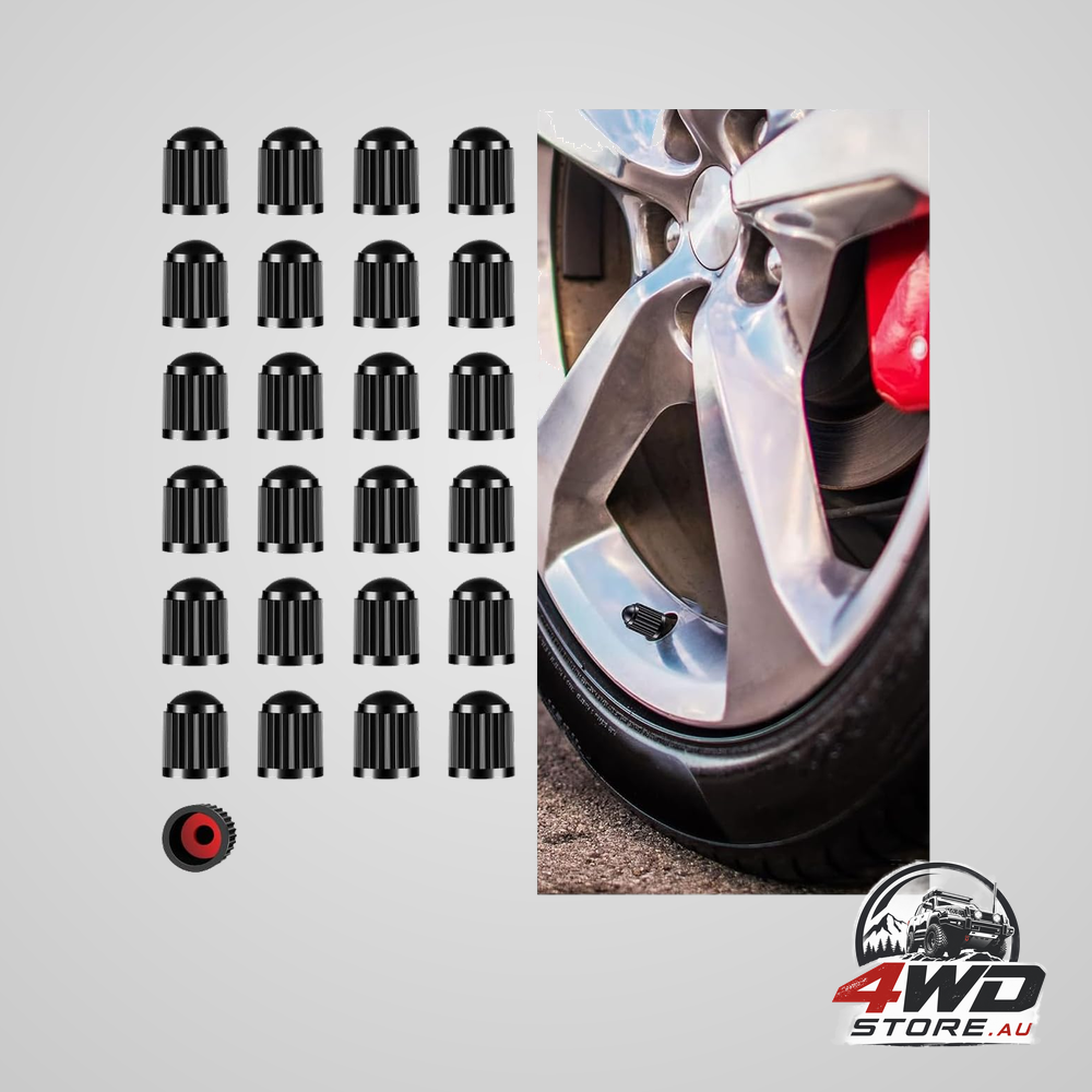 25 pcs tyre valve stem caps with O rubber ring, airtight dustproof covers, universal