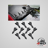 10 pcs car shark fin diffuser kit, self-adhesive air vortex generators for spoiler and roof