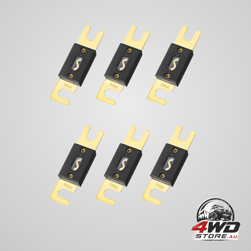 6 pcs 300A ANL gold plated blade fuse 32V for marine, car audio and inverters