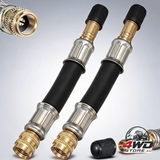 2 pcs 3.93 inch flexible brass valve stem extension adapter for car, truck, RV and bike