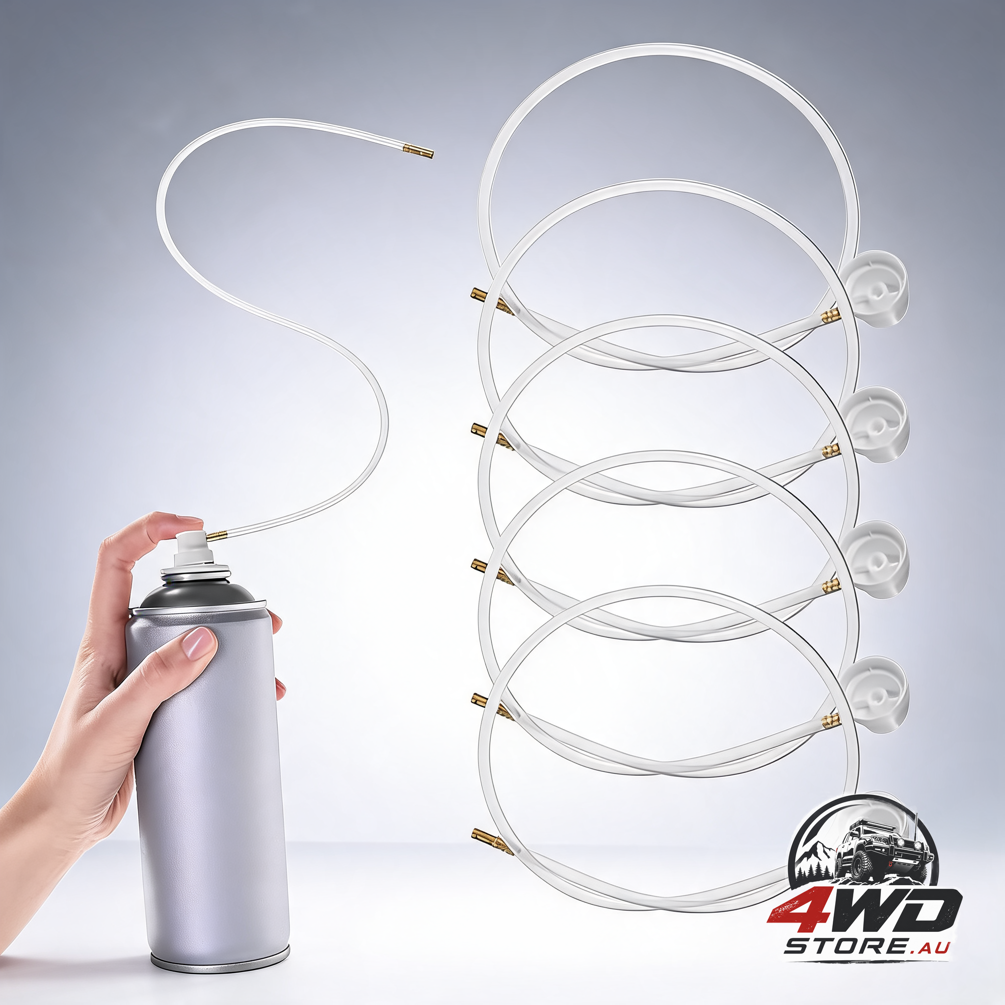5 pcs 19.69 inch spray can nozzle extension, 360 degree aerosol hose tips for paint and lube