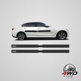 2 pack magnetic car door dent protector, 33.46 inch removable guard against scratches, black