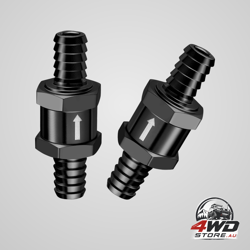 3/8 inch one-way fuel check valve, inline non-return for diesel and petrol, 10mm OD, 2 pcs