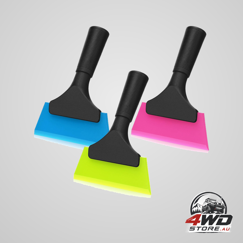 3 pcs 5 inch silicone window tint squeegee with non-slip handle for car glass and mirror