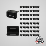 50 pack tie down edge protectors, L-shaped plastic corner guards for cargo straps and pallets