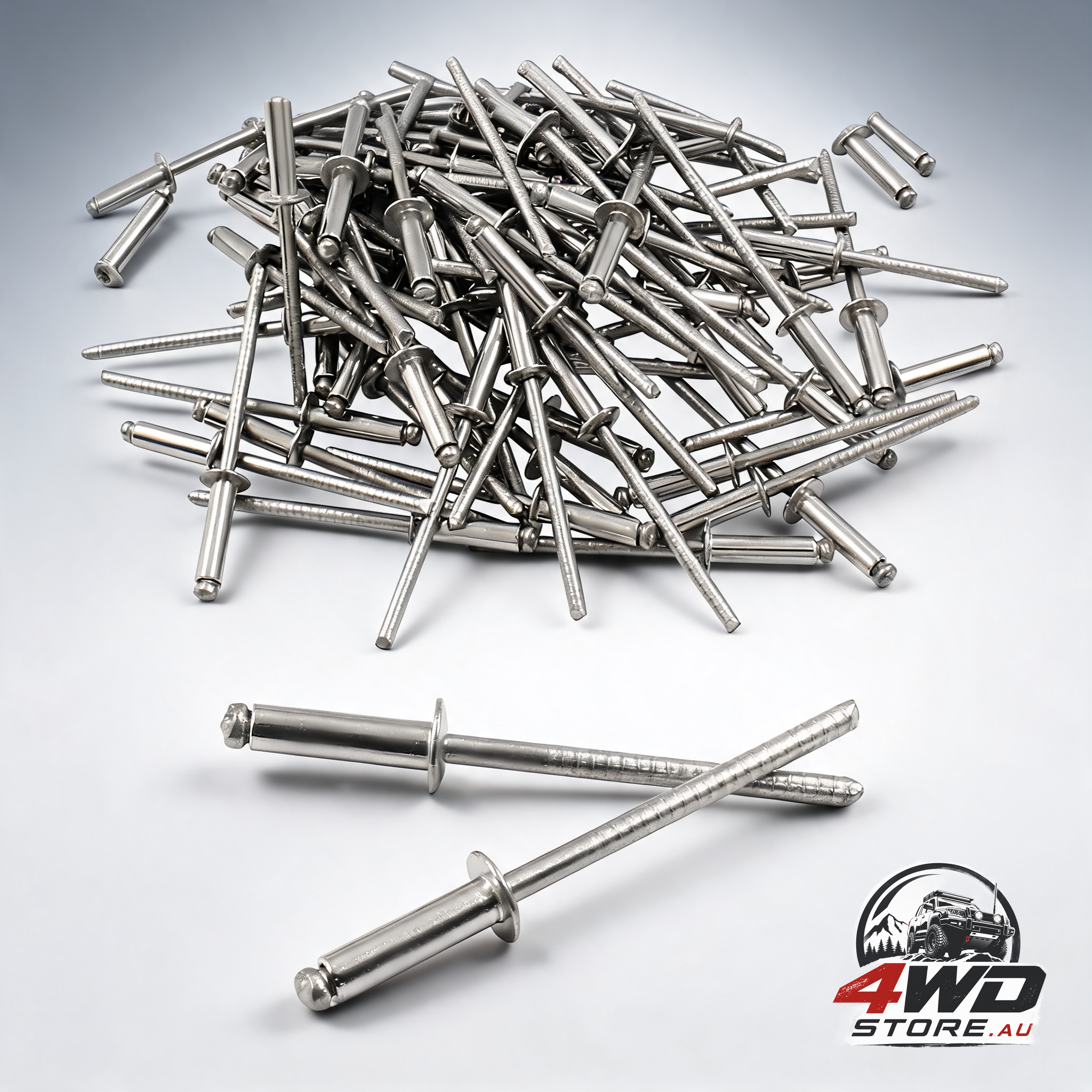 100 pcs 1/8 x 1/2 inch blind rivets, 3.2mm x 13mm stainless steel pop rivets for sheet metal