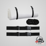 2 pack heavy duty adjustable nylon tie down straps with quick-release buckles, black