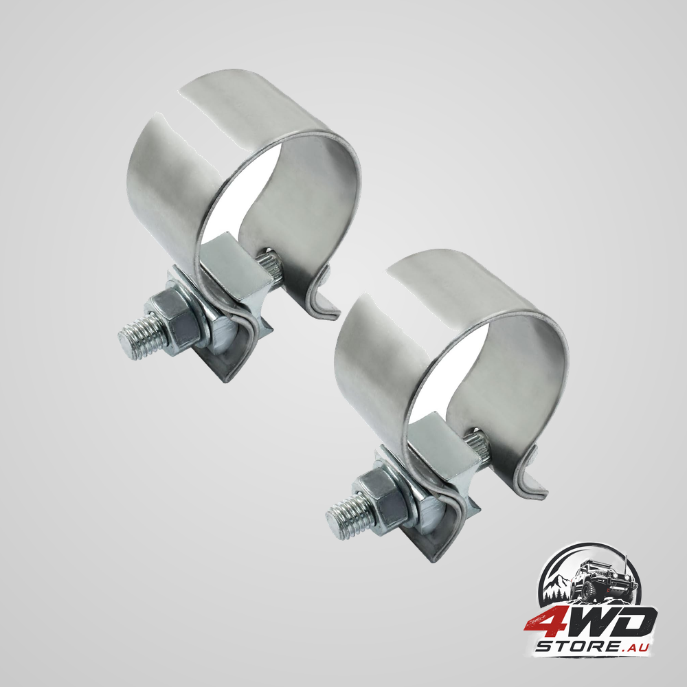 1.75 inch stainless steel narrow band muffler exhaust clamp, 2 pcs