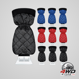 9 pack ice scraper with warm glove mitt for car windshield, waterproof, red, black and blue