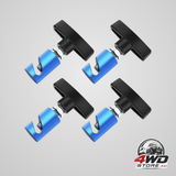 4 pcs car hood prop strut clamp, 0.55 inch adjustable aluminium lift support caliper, blue