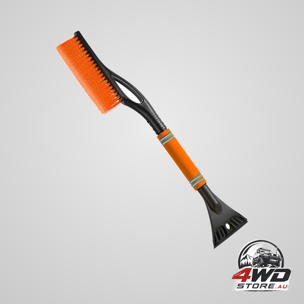 26.7 inch 2-in-1 snow brush and ice scraper with squeegee for car windshield, foam grip
