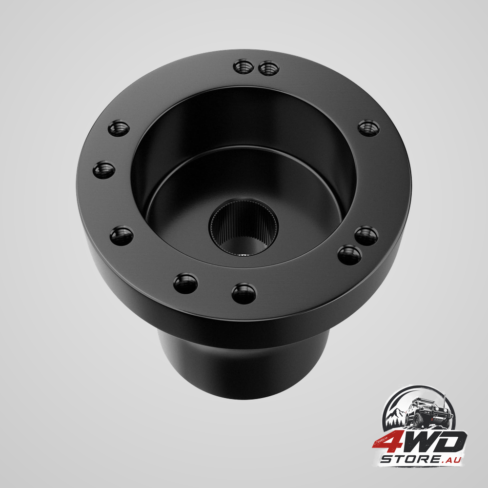 Golf cart steering wheel adapter for Club Car DS cart, black