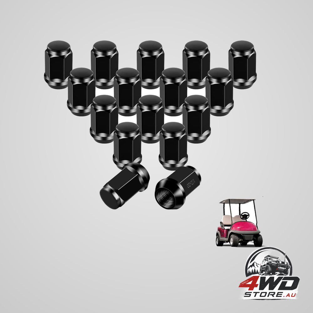 16 pack golf cart chrome wheel lug nuts 1/2-20 for EZGO and Club Car, OEM 1010984