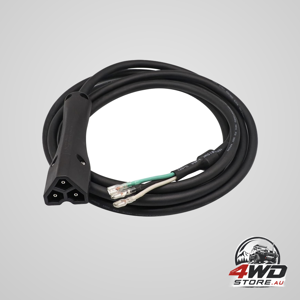 48V golf cart charger plug, 3-pin triangle handle connector with wire for EZGO RXV, 604321