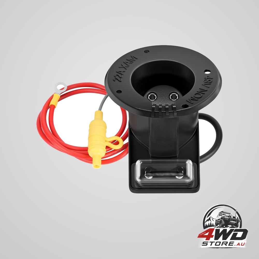 48V Club Car charger receptacle plug for DS models, charging port with cord, OEM 101828901