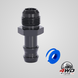 10AN male flare to 5/8 hose barb straight fitting adapter, aluminium, black