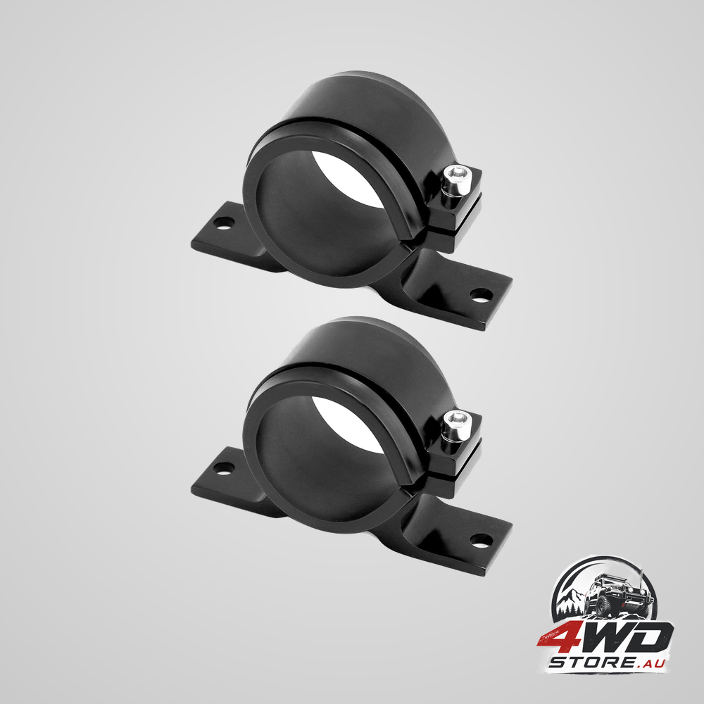 Fuel pump clamp holder, 2 pack 50mm aluminium alloy fuel filter mounting bracket, black