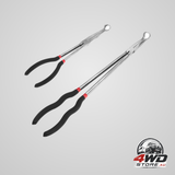Offset spark plug boot removal plier, 5/8 inch opening, 11 and 16 inch for tight spots