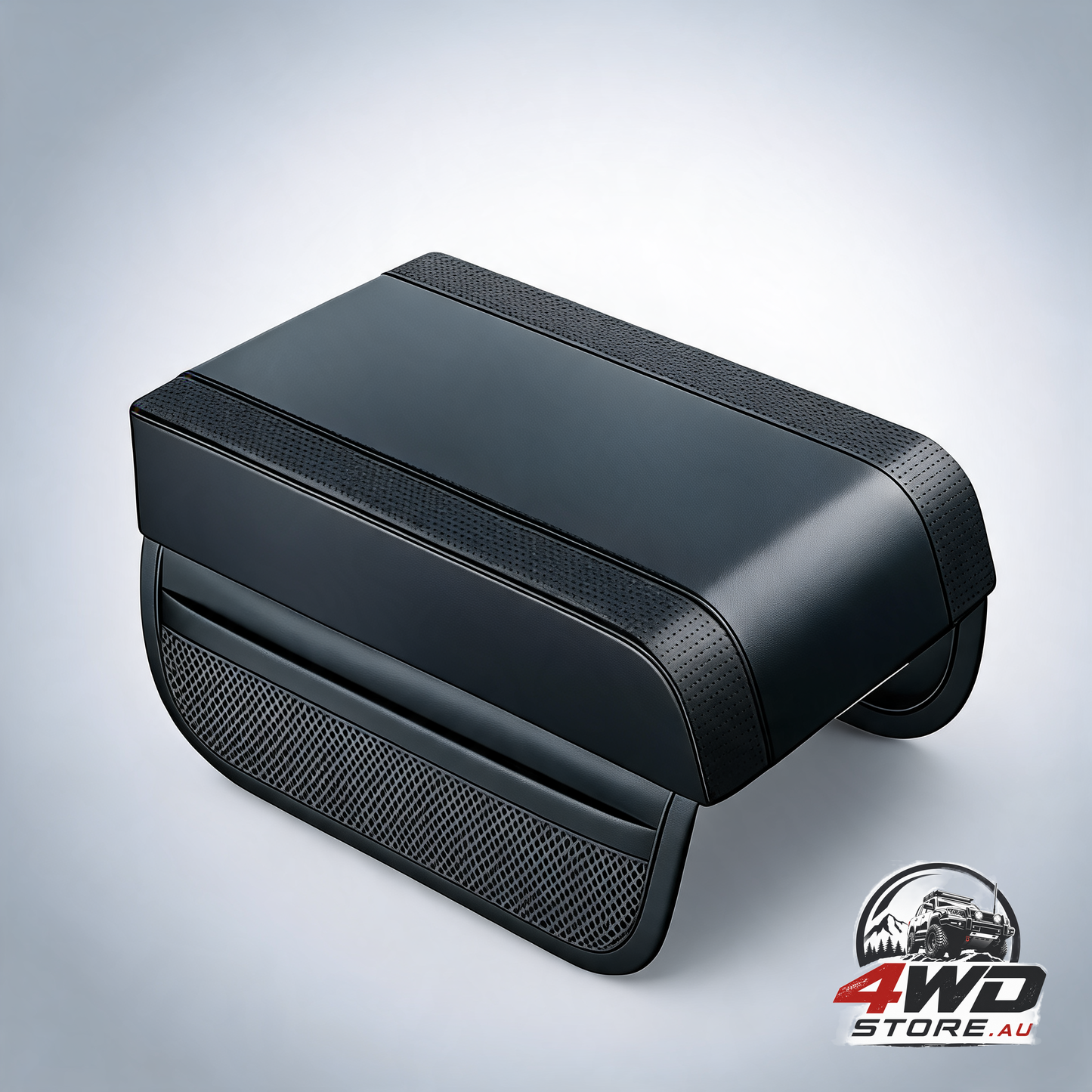 Universal car armrest booster cushion, memory cotton waterproof center console cover pad, black