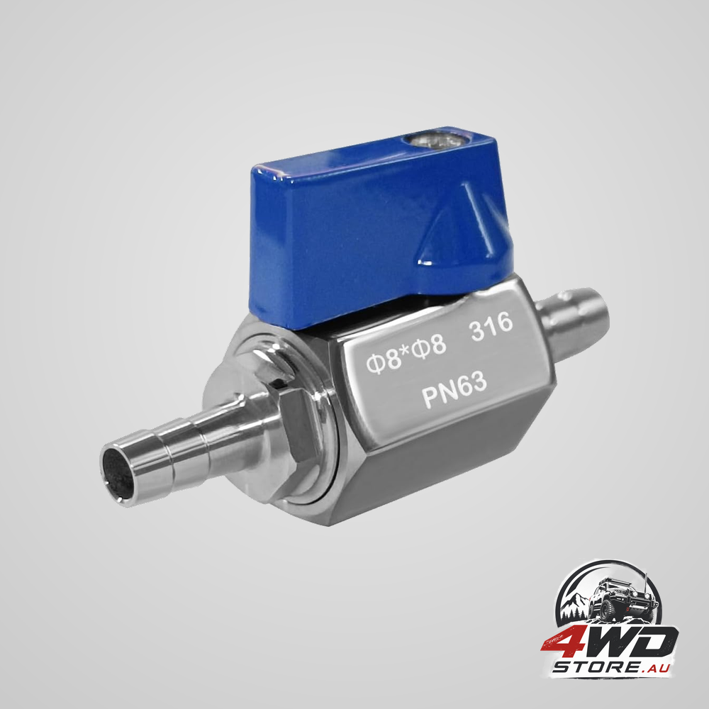 5/16 inch hose barb ball valve, 316 stainless steel mini shut-off for marine, fuel and aquarium
