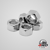 50 pcs M6-1.0 stainless steel nuts, 18-8 304 commercial grade for boats, dock and car
