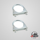 U-bolt muffler tip exhaust hook, 2 pack 2-1/2 inch OD carbon steel silencer exhaust clip