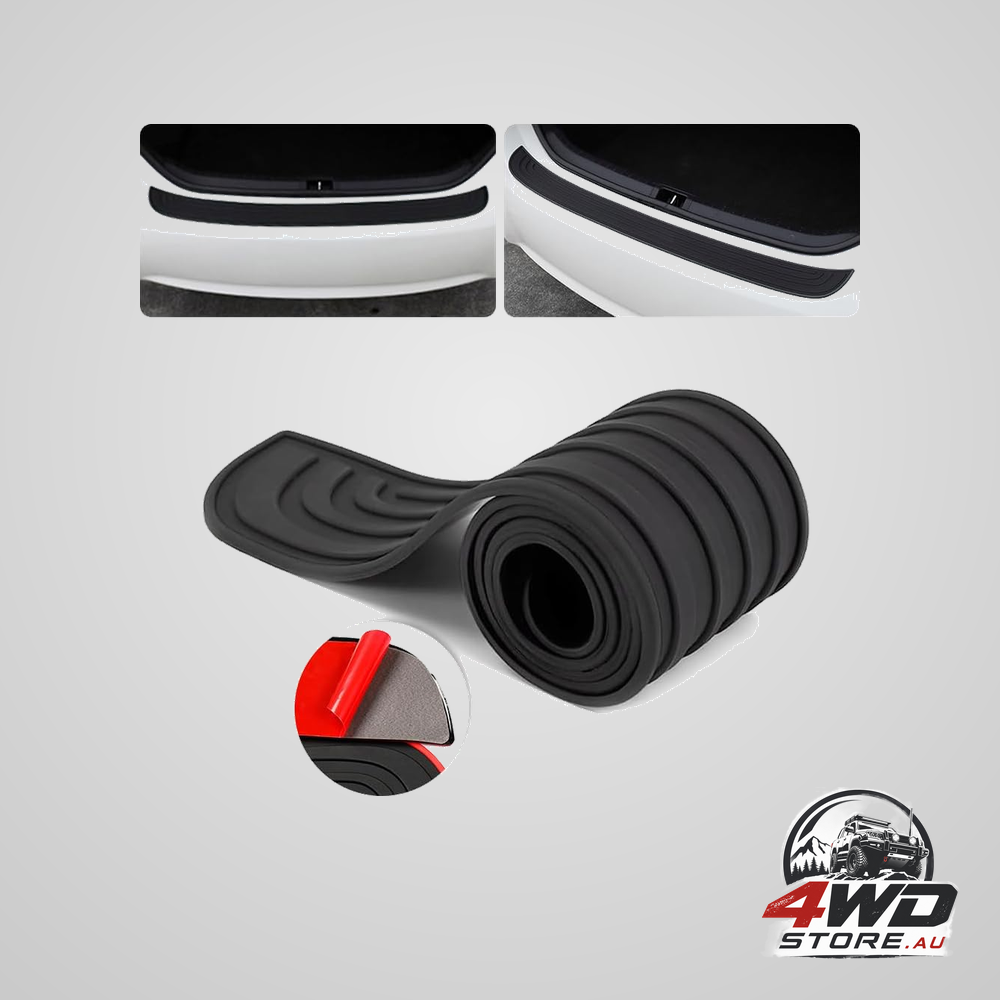 35.4 x 2.7 inch rear bumper protector cover, scratch-resistant non-slip rubber, black