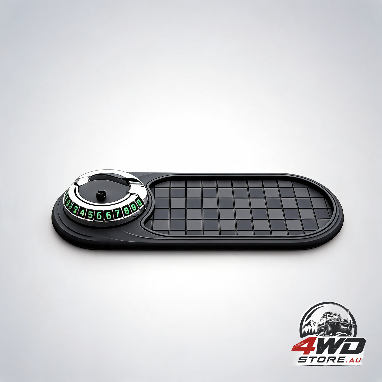 Multifunction car dashboard anti-slip mat with rotatable phone holder and temporary parking number