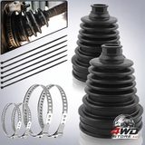 2 pcs CV boot with 4 stainless steel clamps and 6 cable ties, universal CV axle repair kit