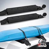 Universal soft roof rack pads for cars without crossbars, for kayak, surfboard and SUP with straps