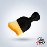 Car interior detailing brush, ultra soft non-scratch dust brush for panels, vents and leather, yellow